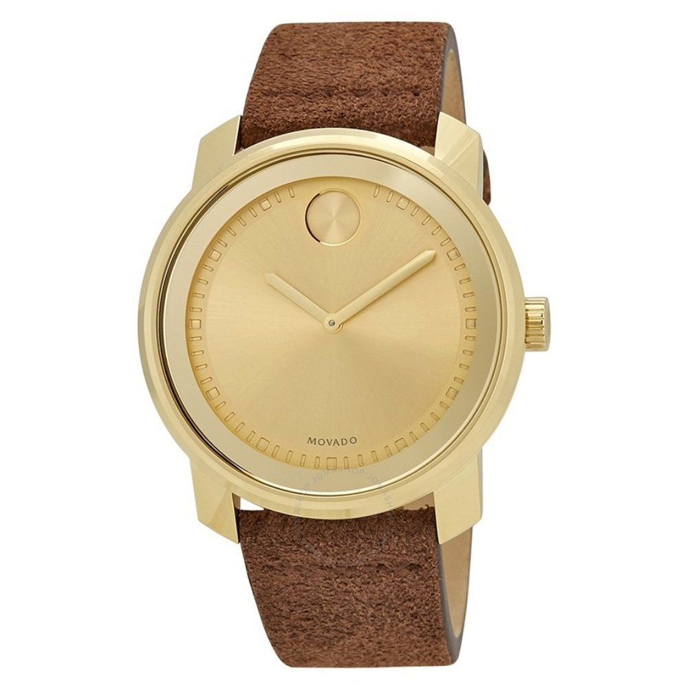 NEW Movado Bold Mens Gold Sunray Dial 3600449